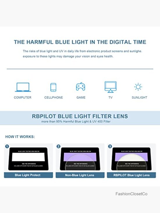 Metal Frame Reading Glasses with Spring Hinge Blue Light Blocking
